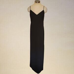 Reggio Vintage 90s Black Crisscross Spaghetti Strap Maxi Slip Dress Size 10